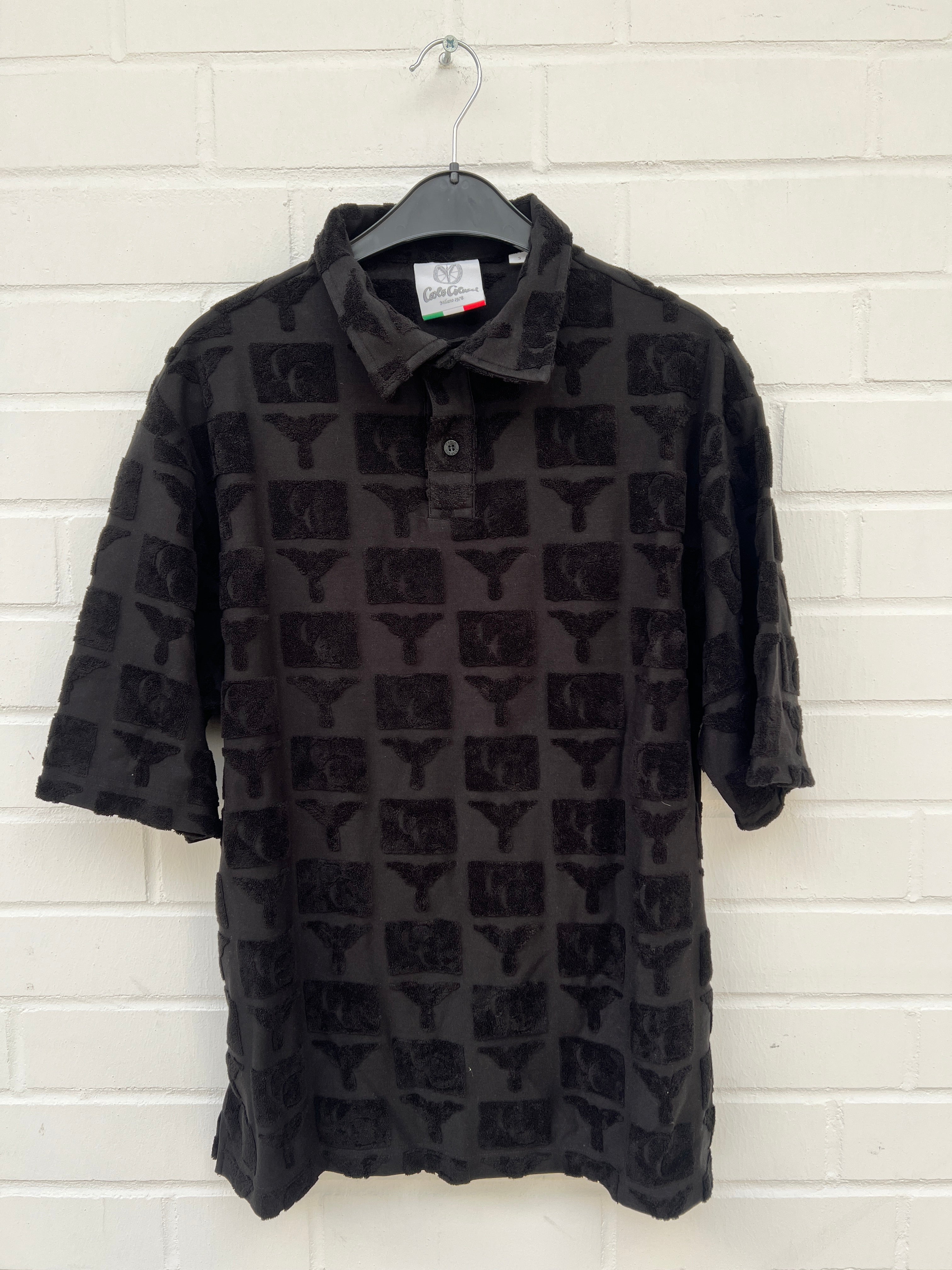 (13) Carlo Colucci Poloshirt schwarz