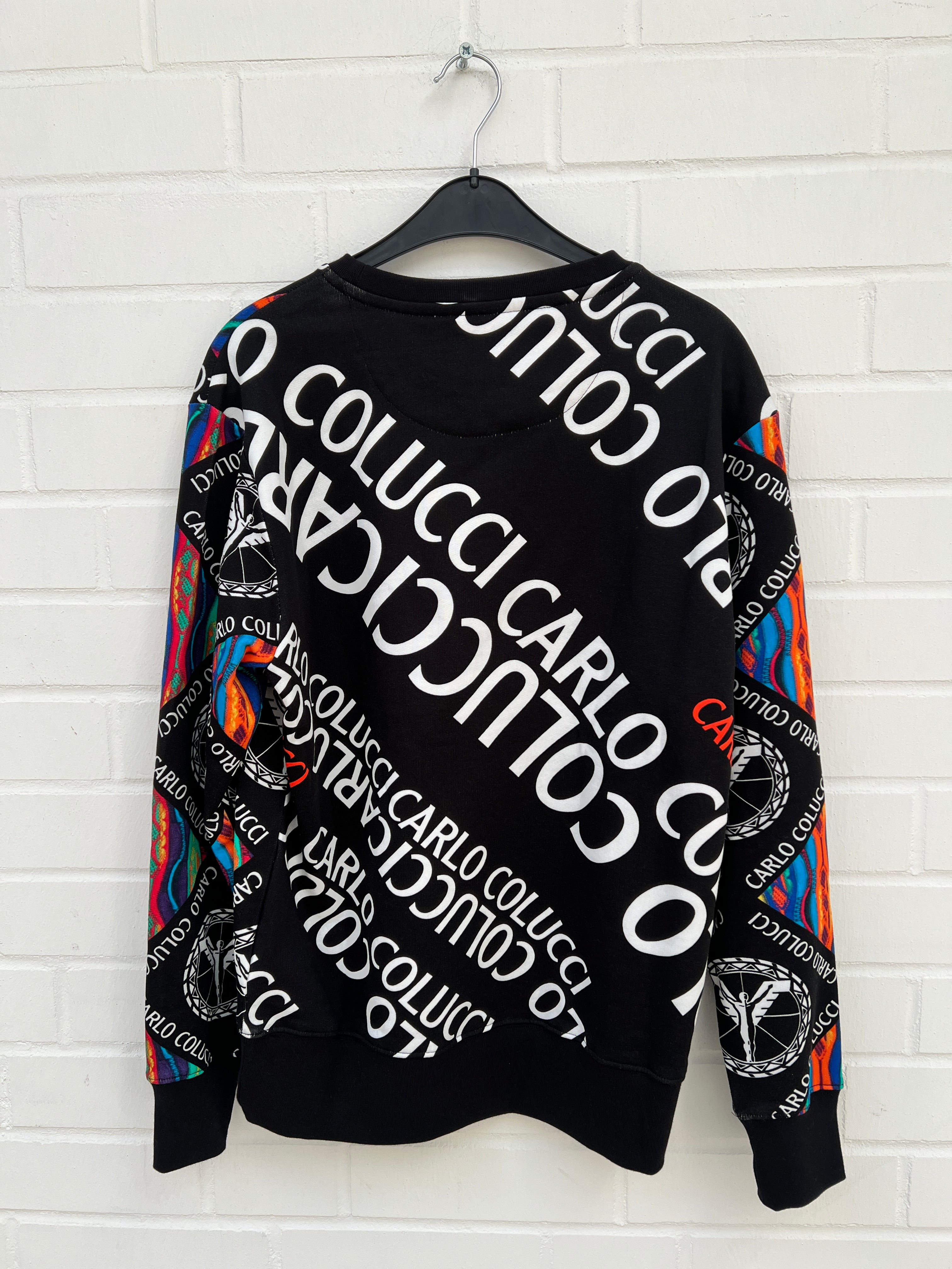 (11) Carlo Colucci Sweatshirt schwarz bunt