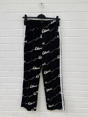 (23) Carlo Colluci Damen Hose schwarz weiß
