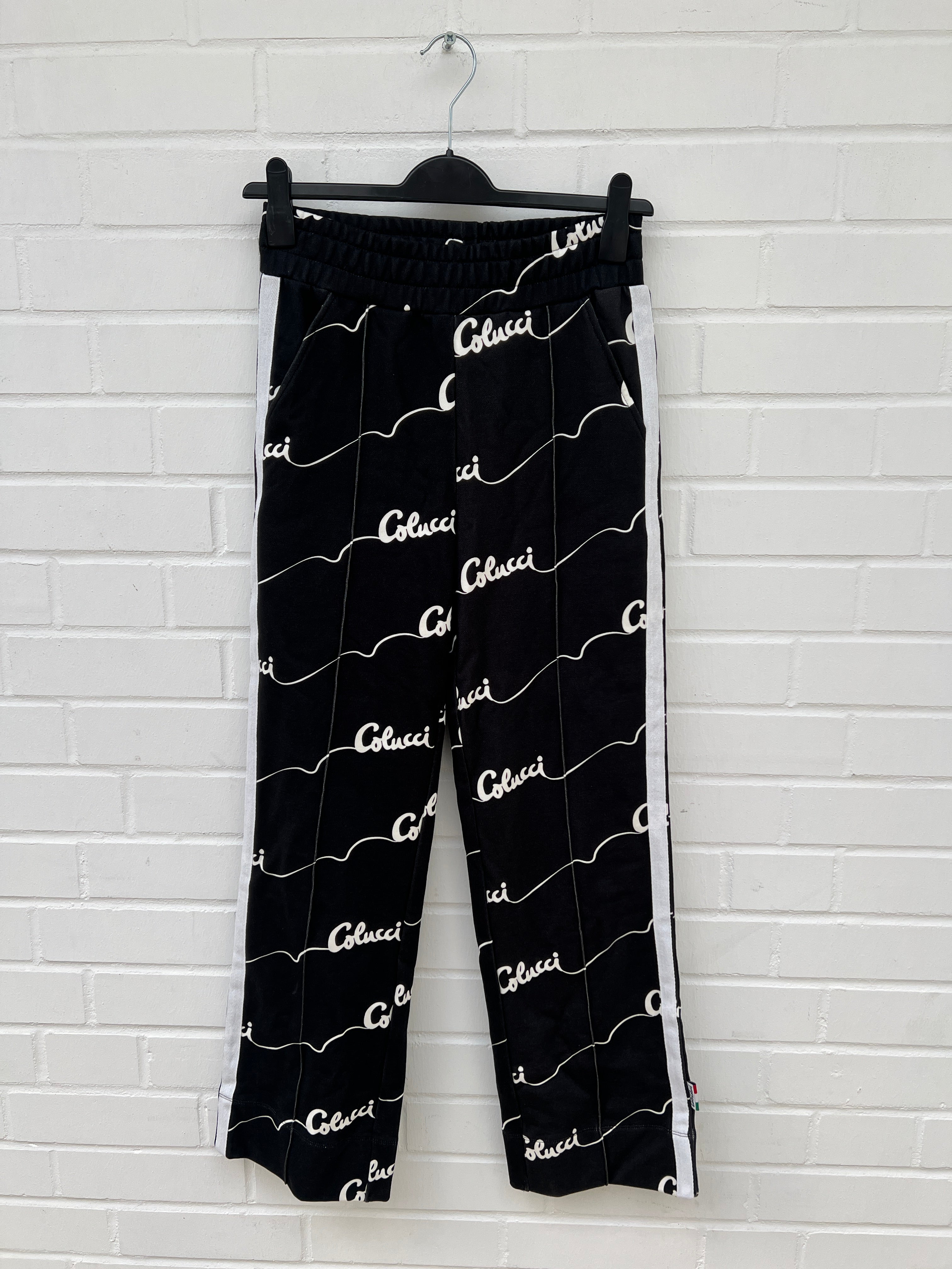 (23) Carlo Colluci Damen Hose schwarz weiß