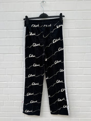 (23) Carlo Colluci Damen Hose schwarz weiß