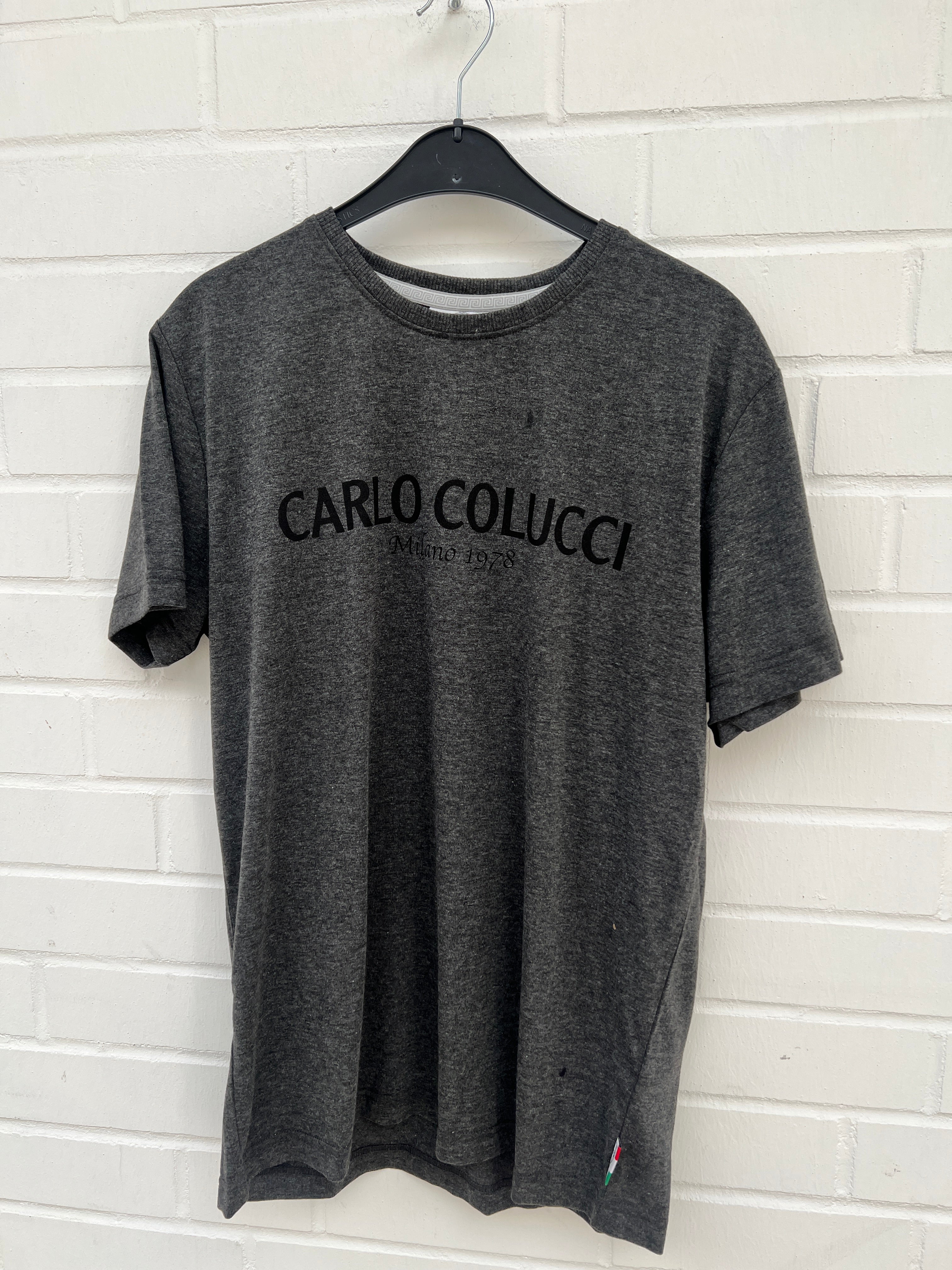 (25) Carlo Colucci Tshirt dunkelgrau