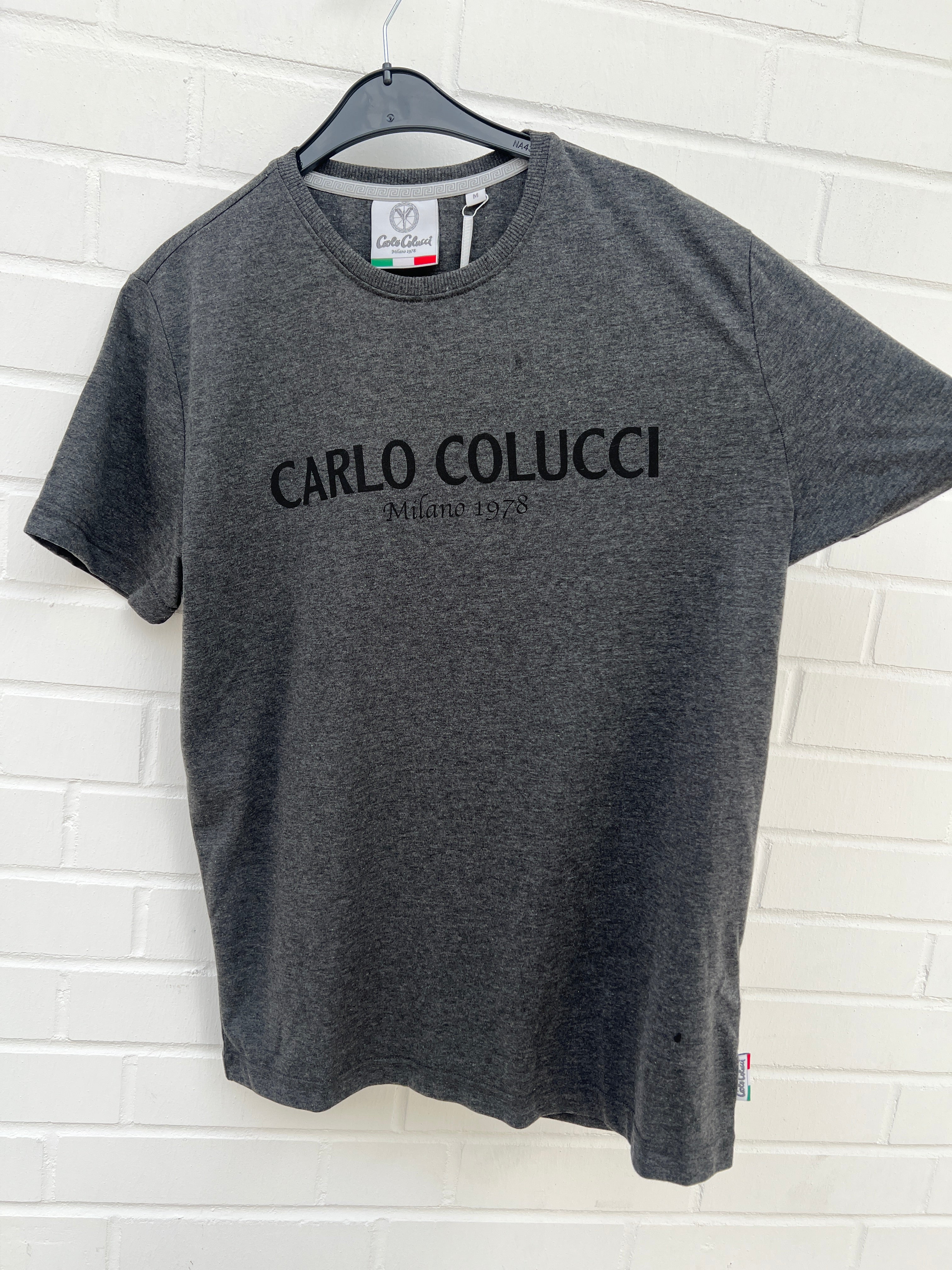 (25) Carlo Colucci Tshirt dunkelgrau
