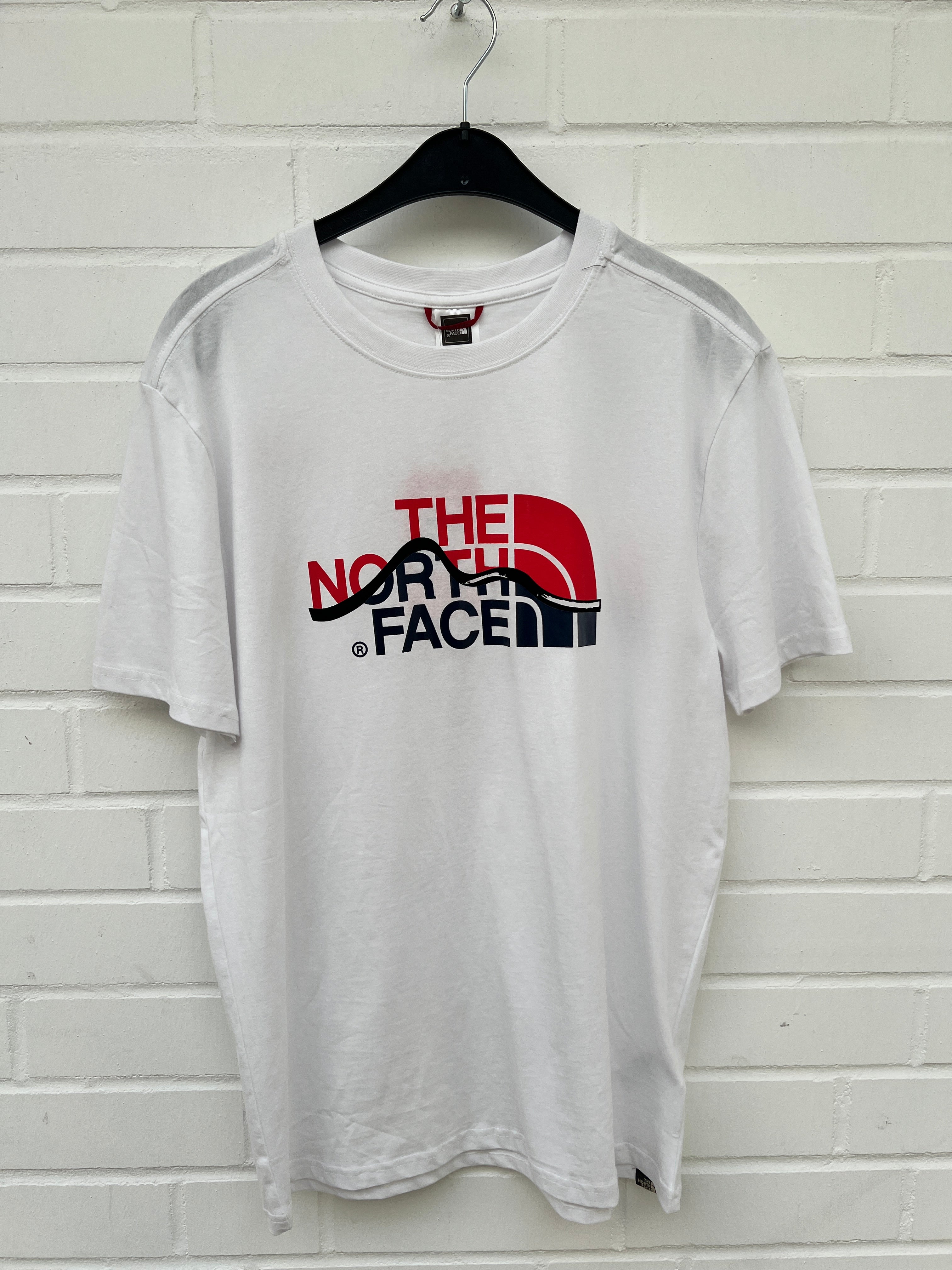 (30) THE NORTH FACE Tshirt weiß rot
