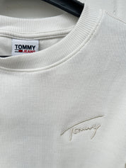 (32) TOMMY JEANS Crop Langarmshirt weiß