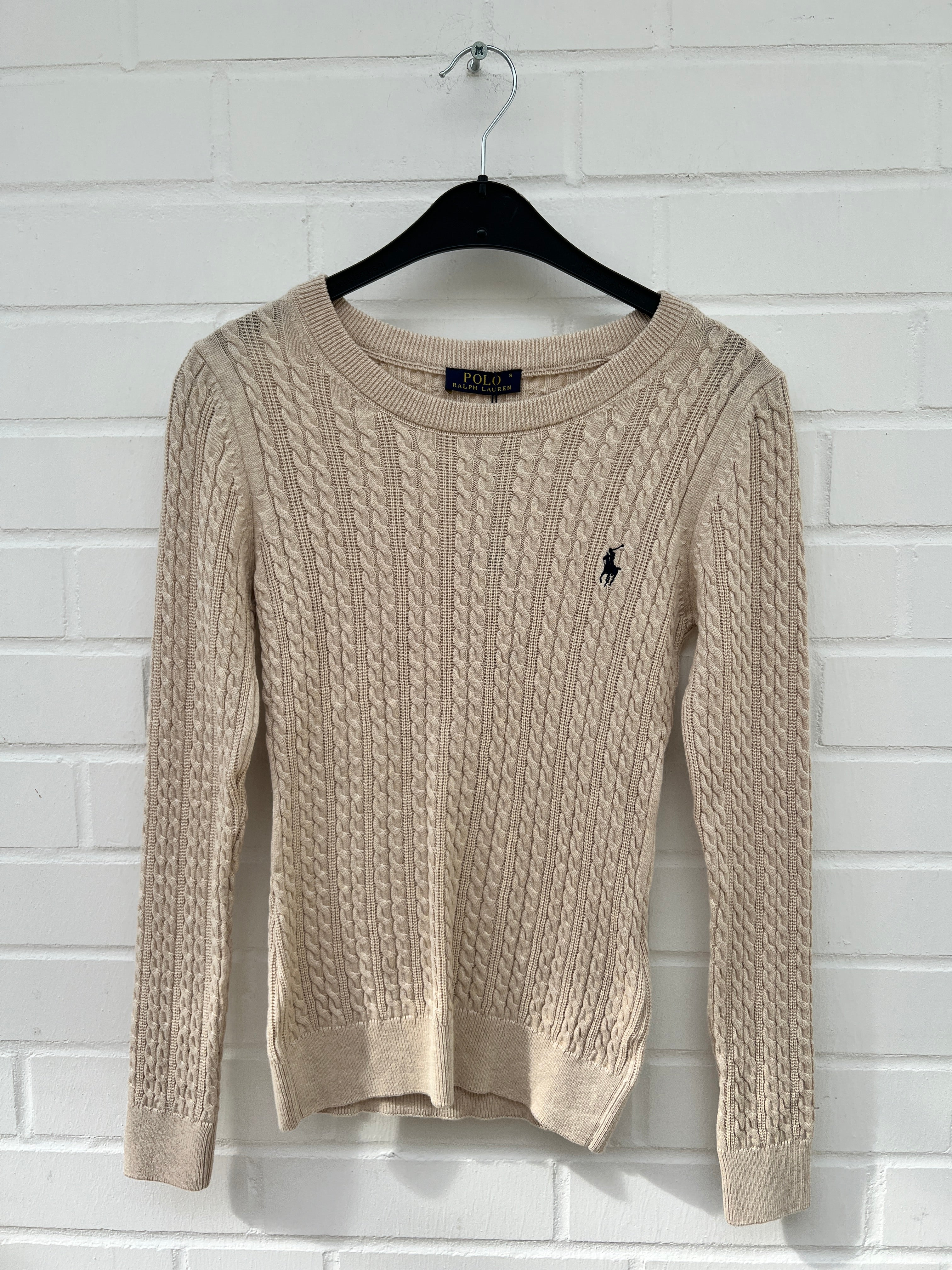(36) DAMEN POLO Ralph Lauren Strickpullover beige