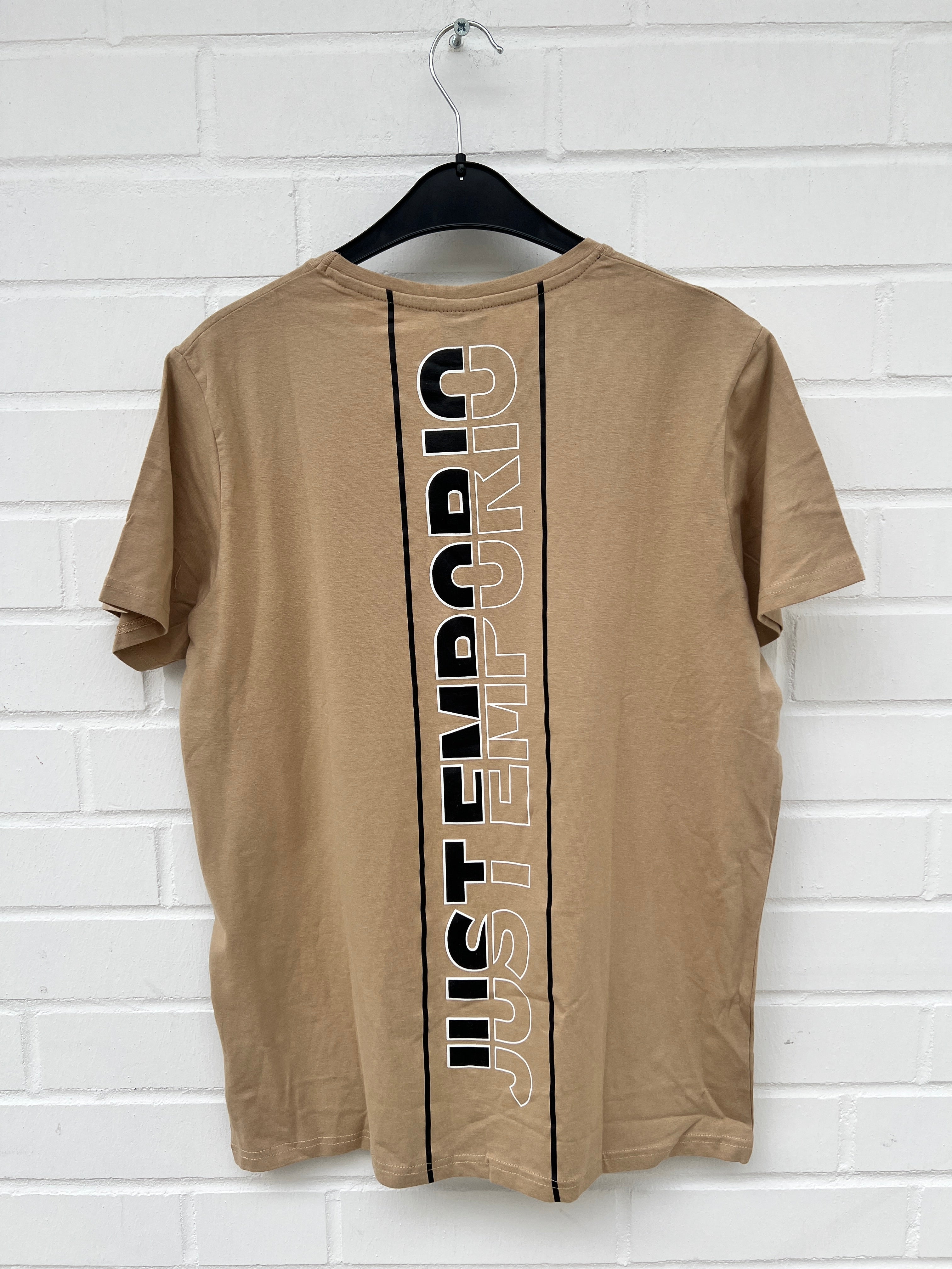 (37) JUST EMPORIO Tshirt beige beige bedruckt