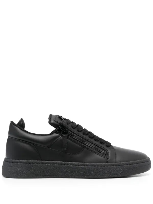 GIUSEPPE ZANOTTI Sneaker mit doppeltem Reißverschluss Schwarz RM30034 Gr.42
