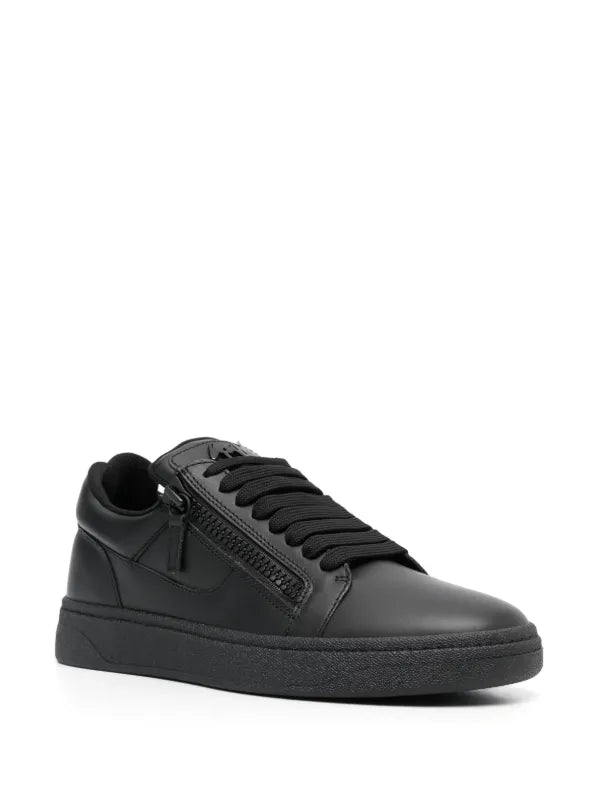 GIUSEPPE ZANOTTI Sneaker mit doppeltem Reißverschluss Schwarz RM30034 Gr.42