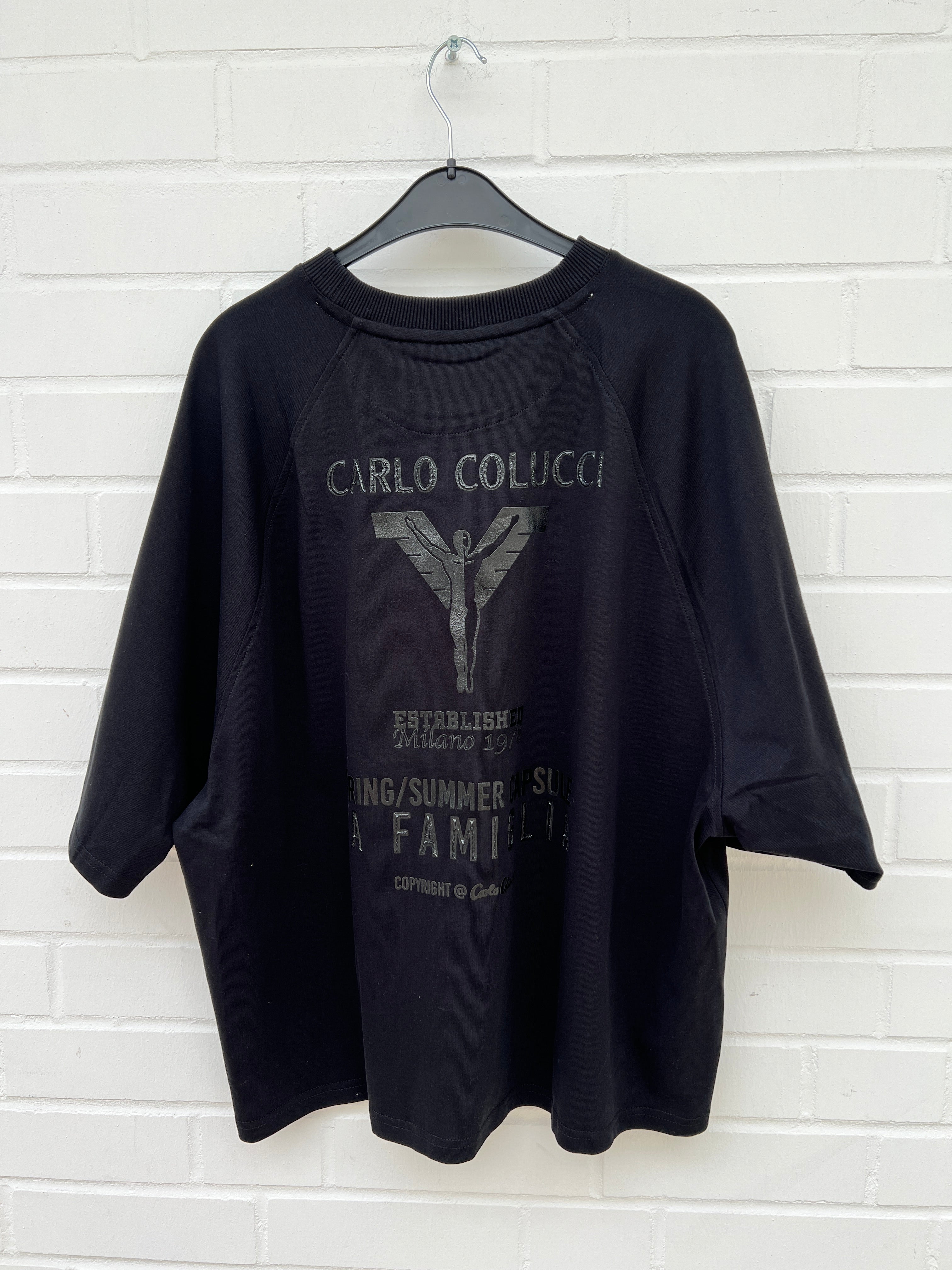(40) Carlo Colucci Tshirt schwarz