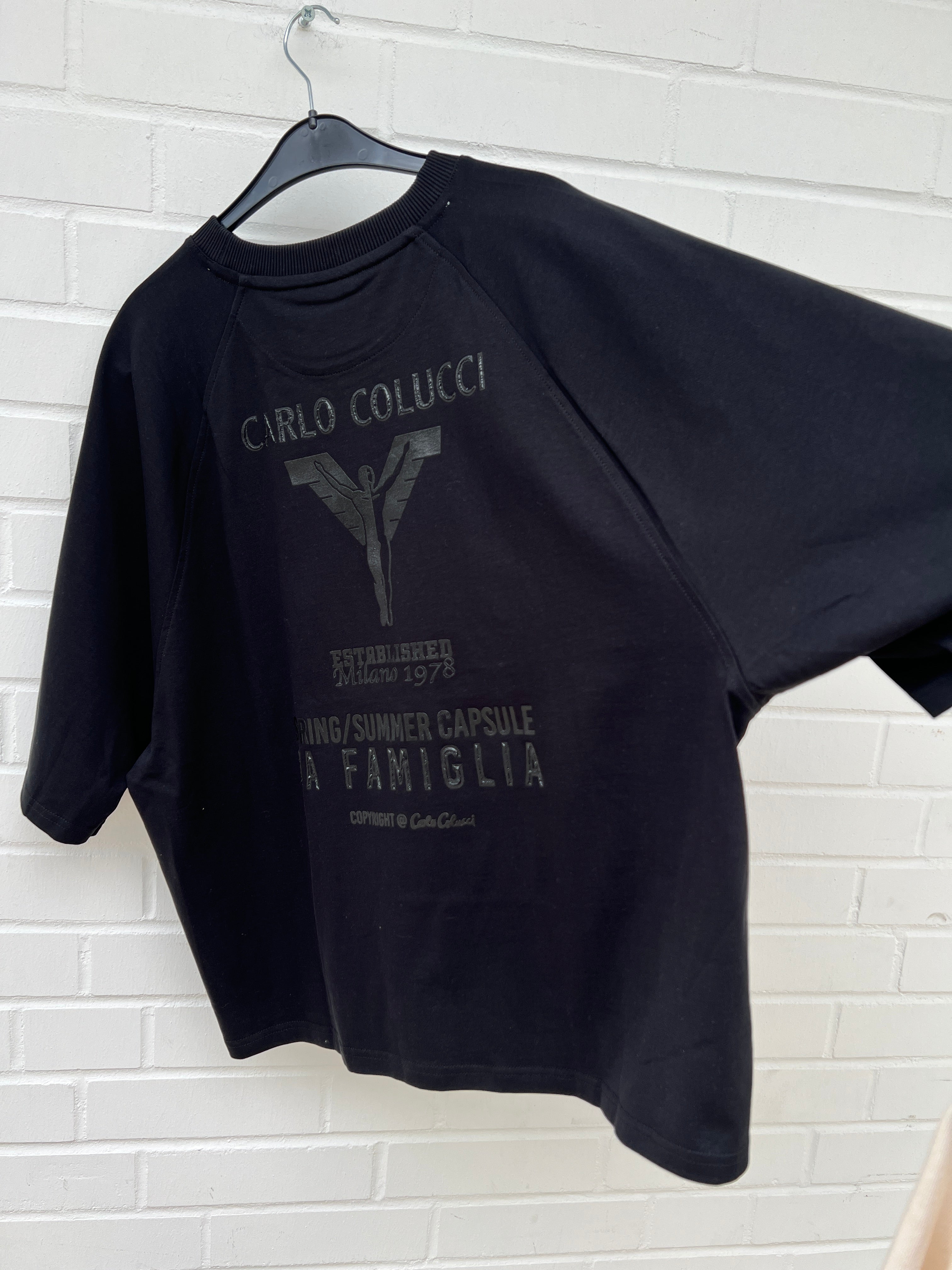 (40) Carlo Colucci Tshirt schwarz