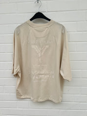 (40) Carlo Colucci Tshirt cremeweiß