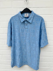(41) Carlo Colucci Poloshirt Frottee hellblau