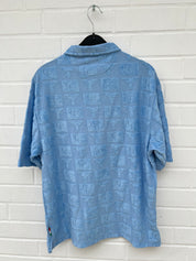(41) Carlo Colucci Poloshirt Frottee hellblau