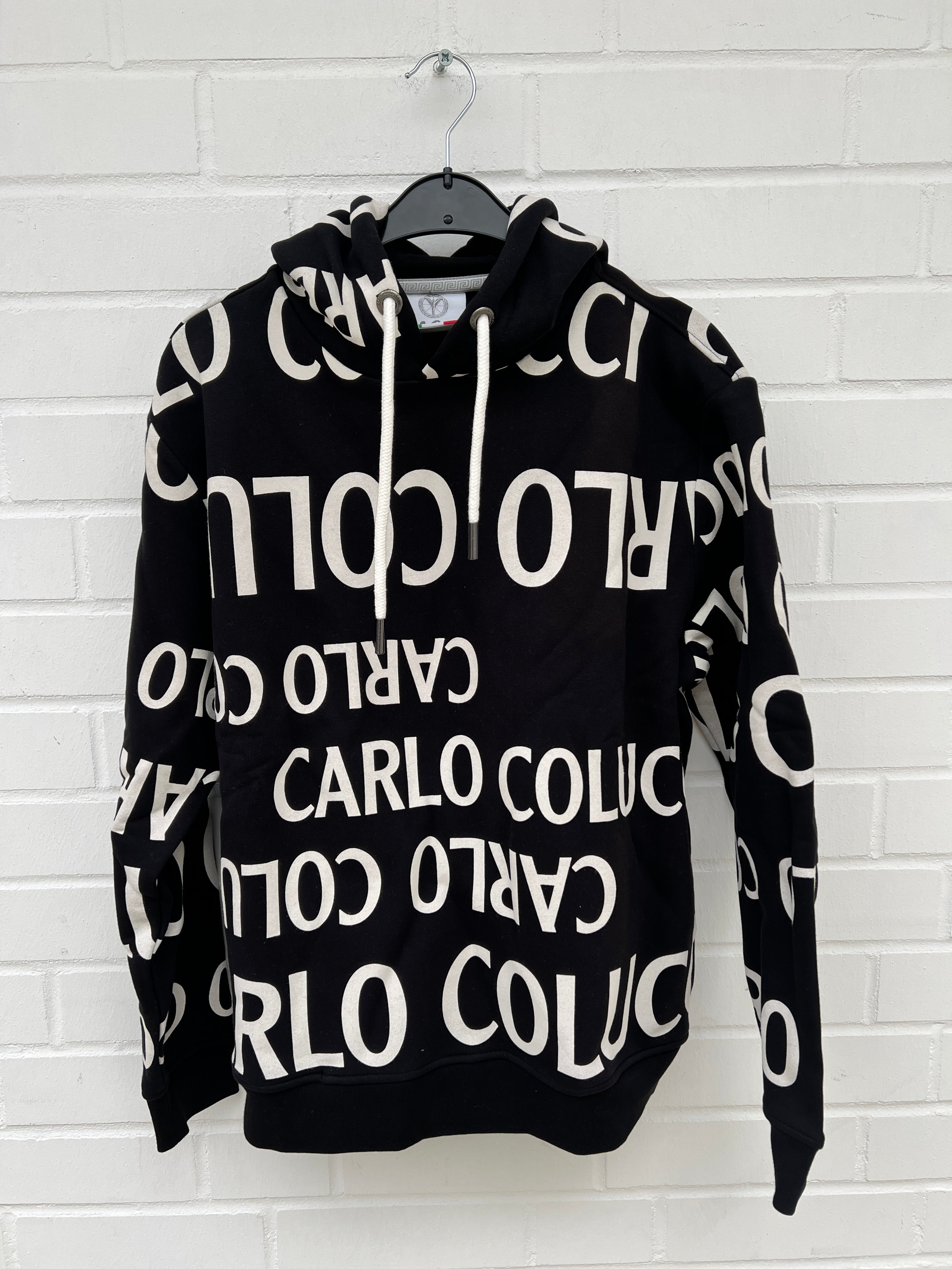 (Stange3) Carlo Colucci Hoodie schwarz weiß