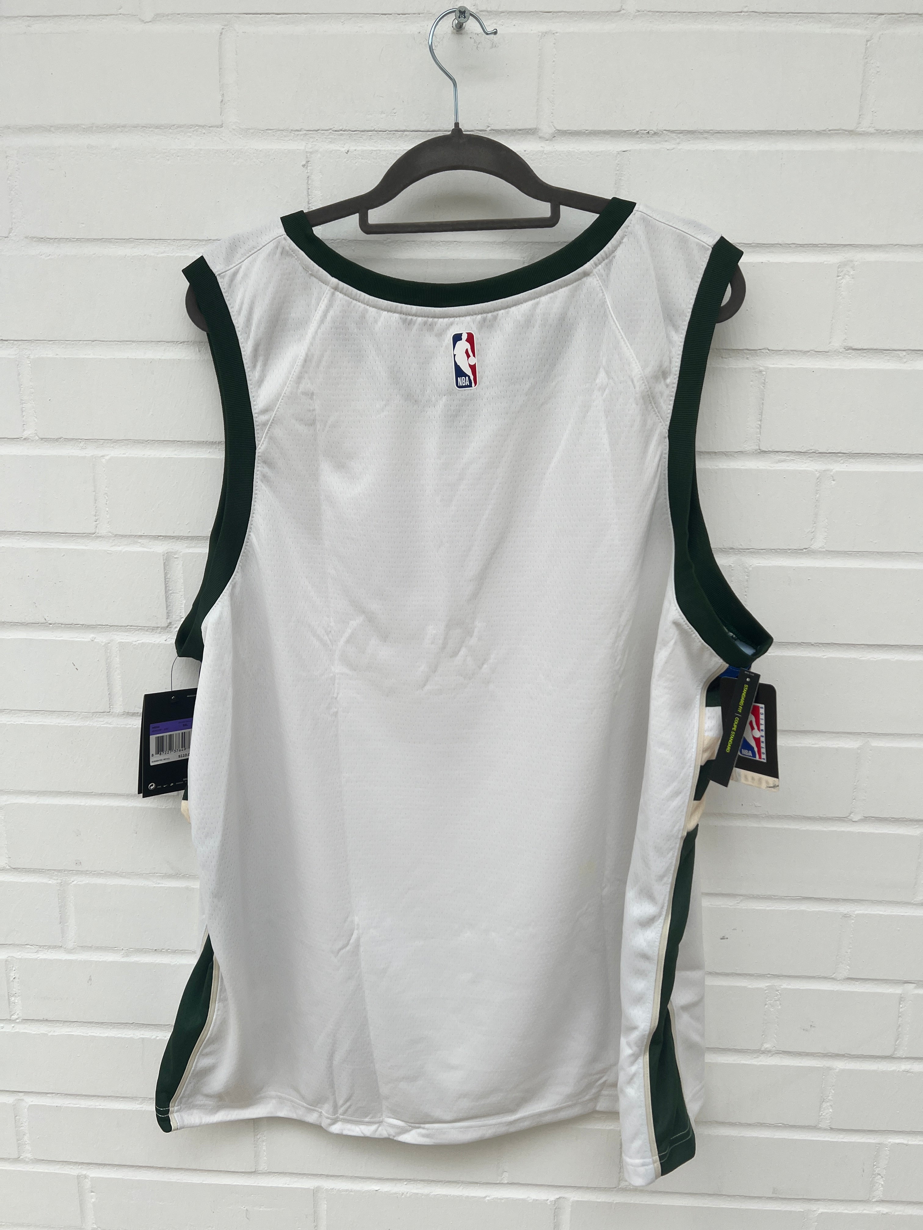 (Stange4) NBA Bucks Trikot weiß grün Gr.3XL