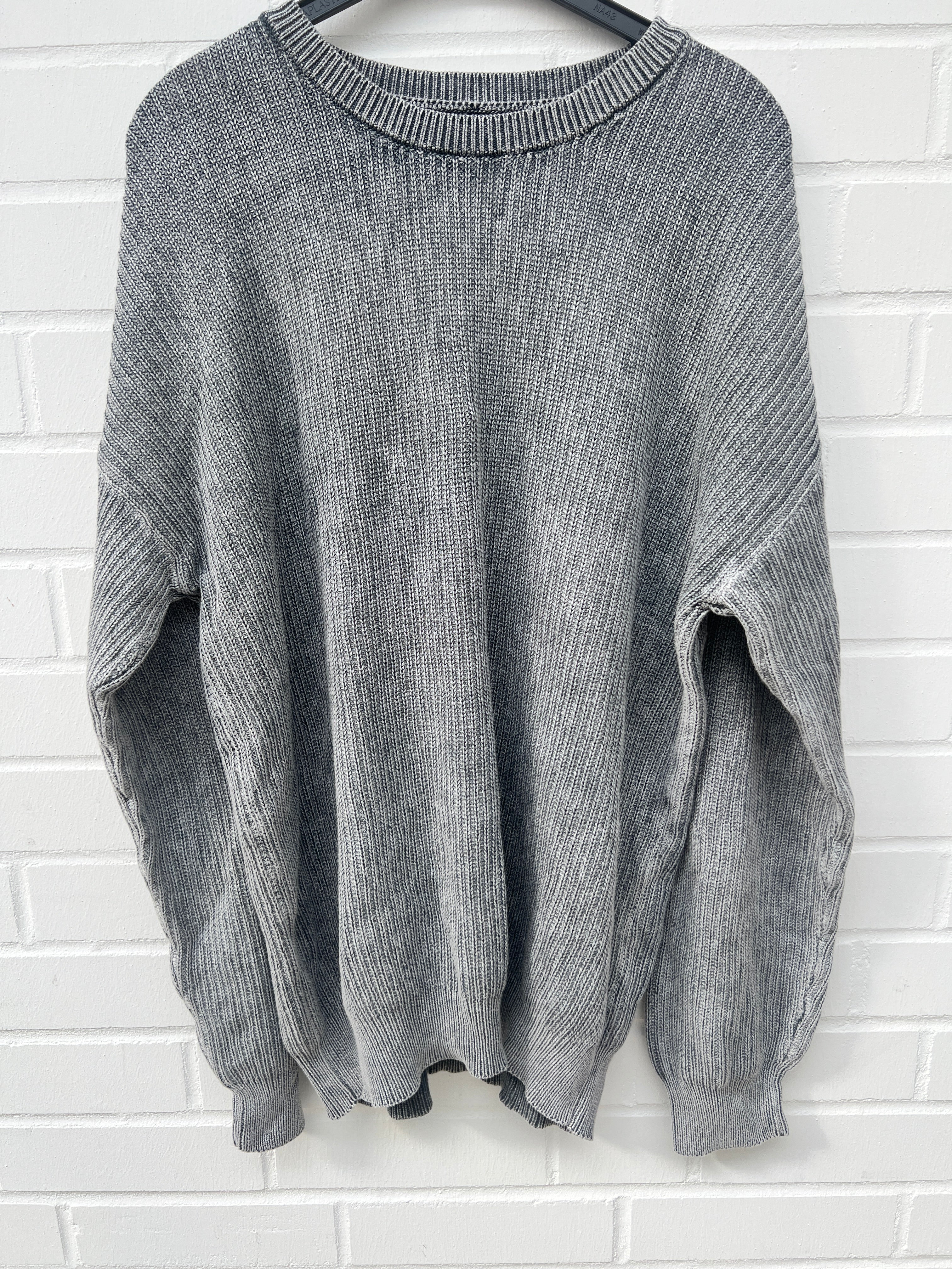 (51+152) Carlo Colucci Strickpullover dunkelgrau Rücken Gummiprint