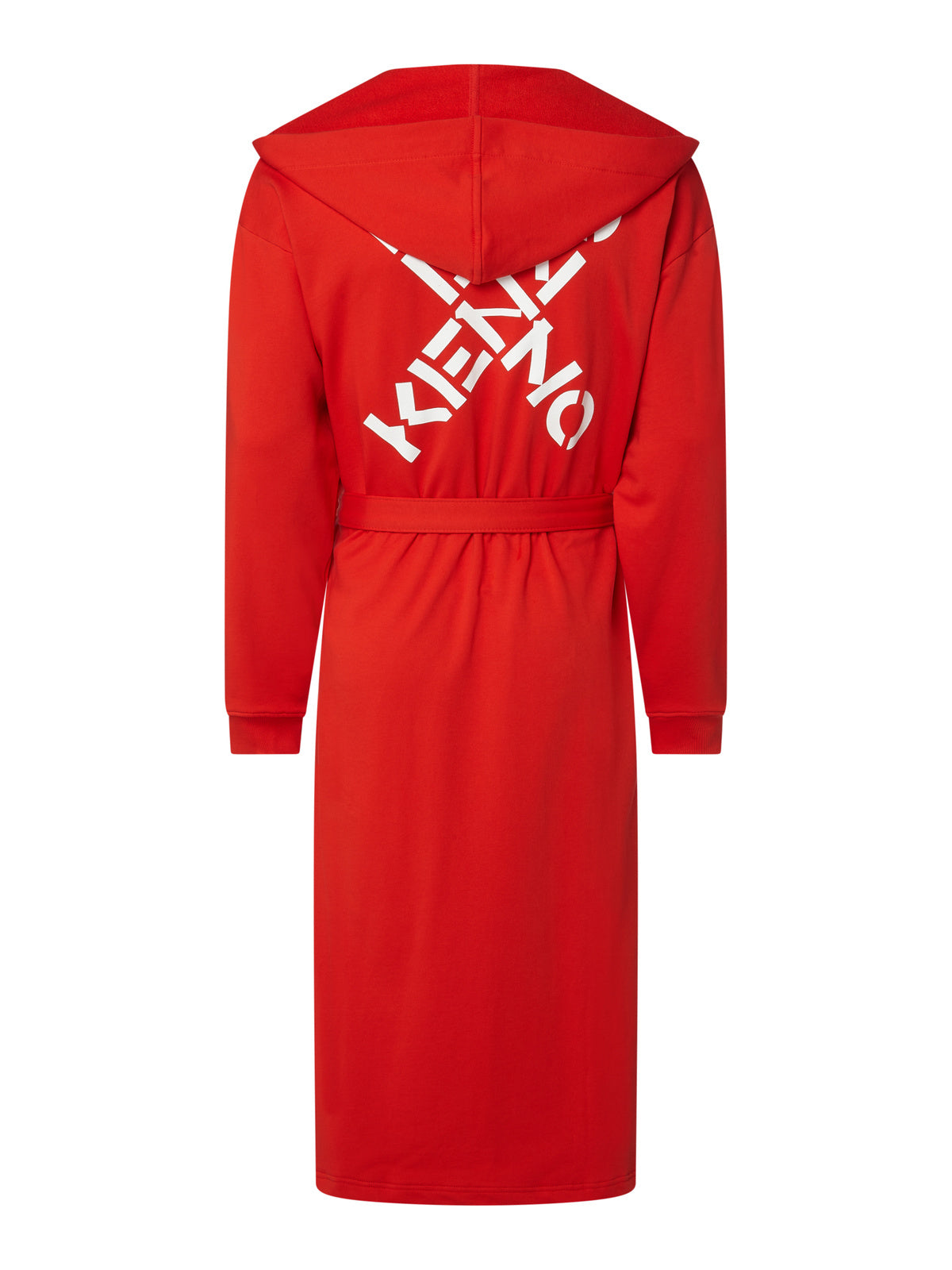 KENZO Bademantel Rücken Logo Weiß Rot