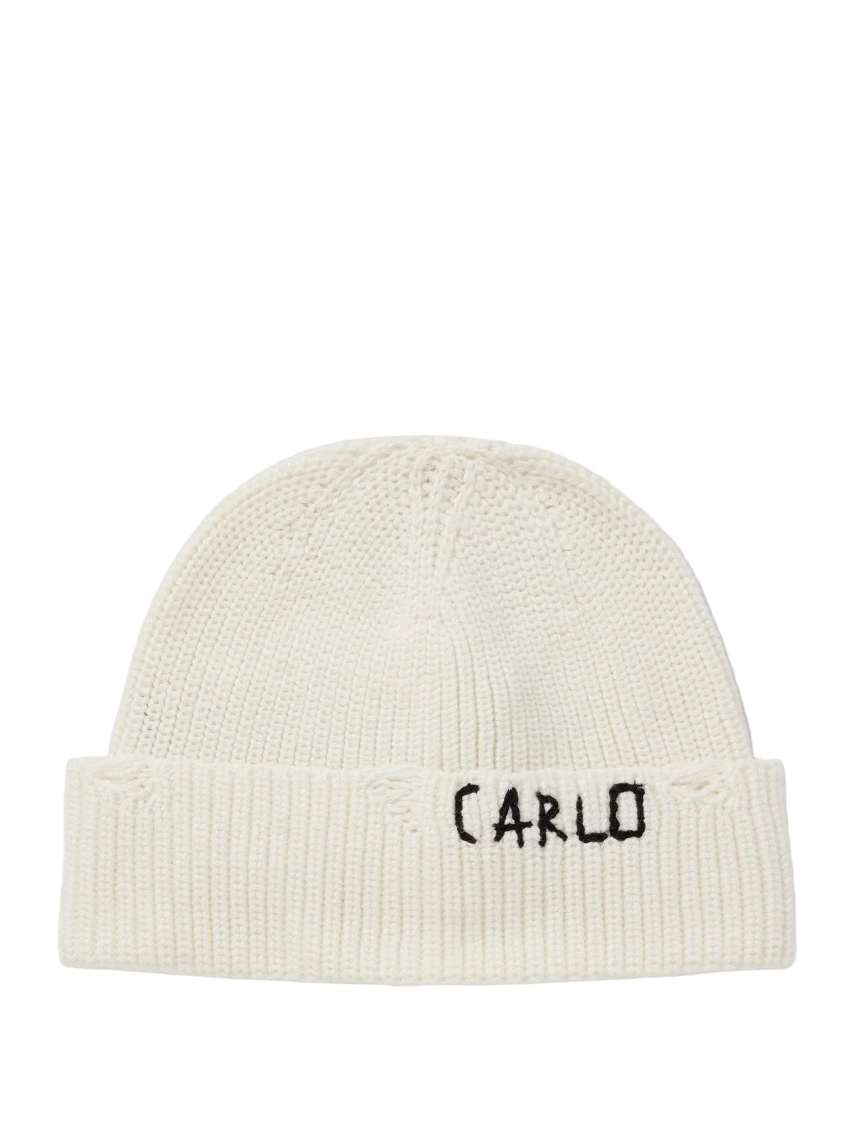 Carlo Colucci Strickmütze OffWhite