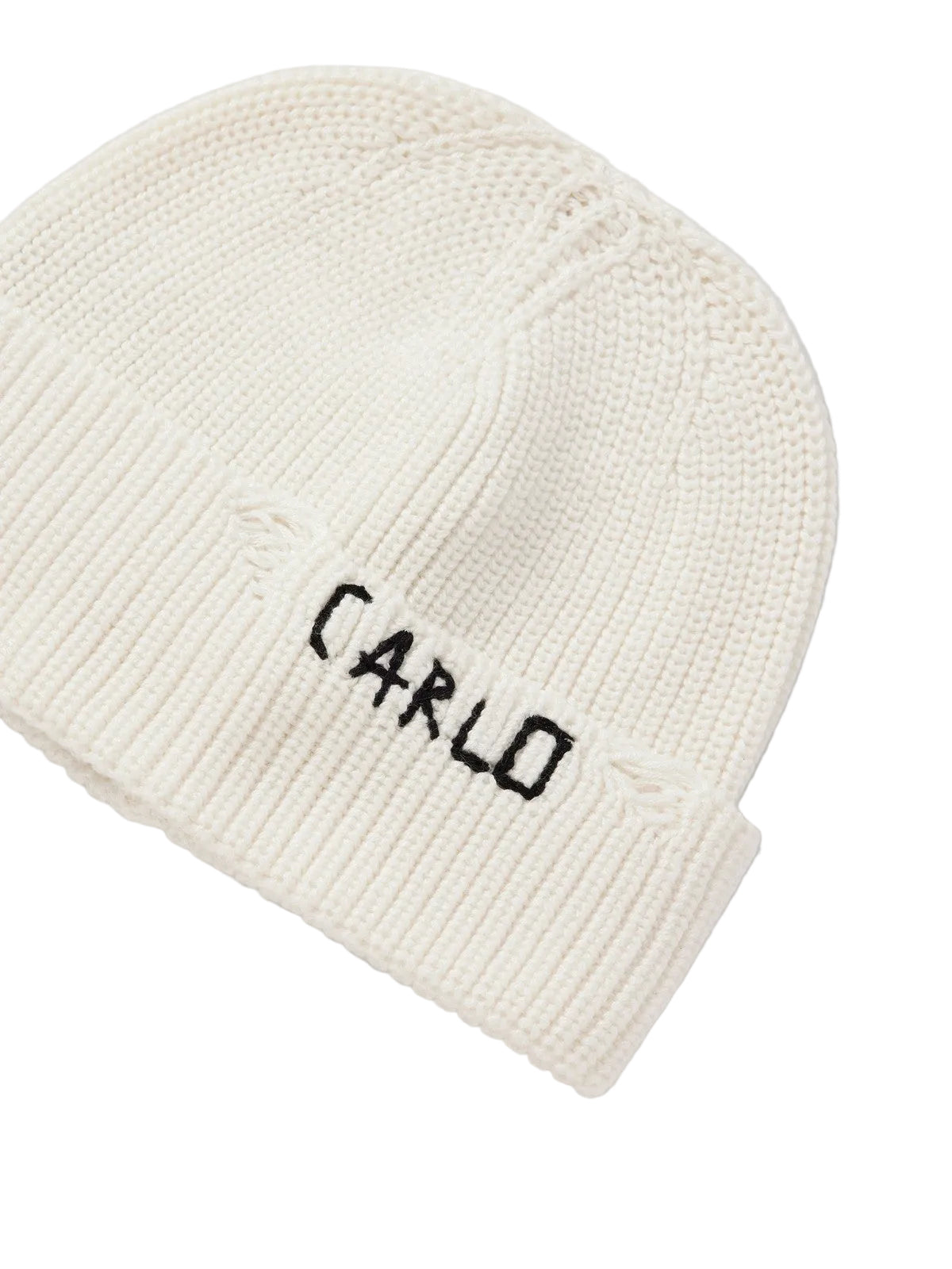 Carlo Colucci Strickmütze OffWhite