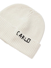 Carlo Colucci Strickmütze OffWhite