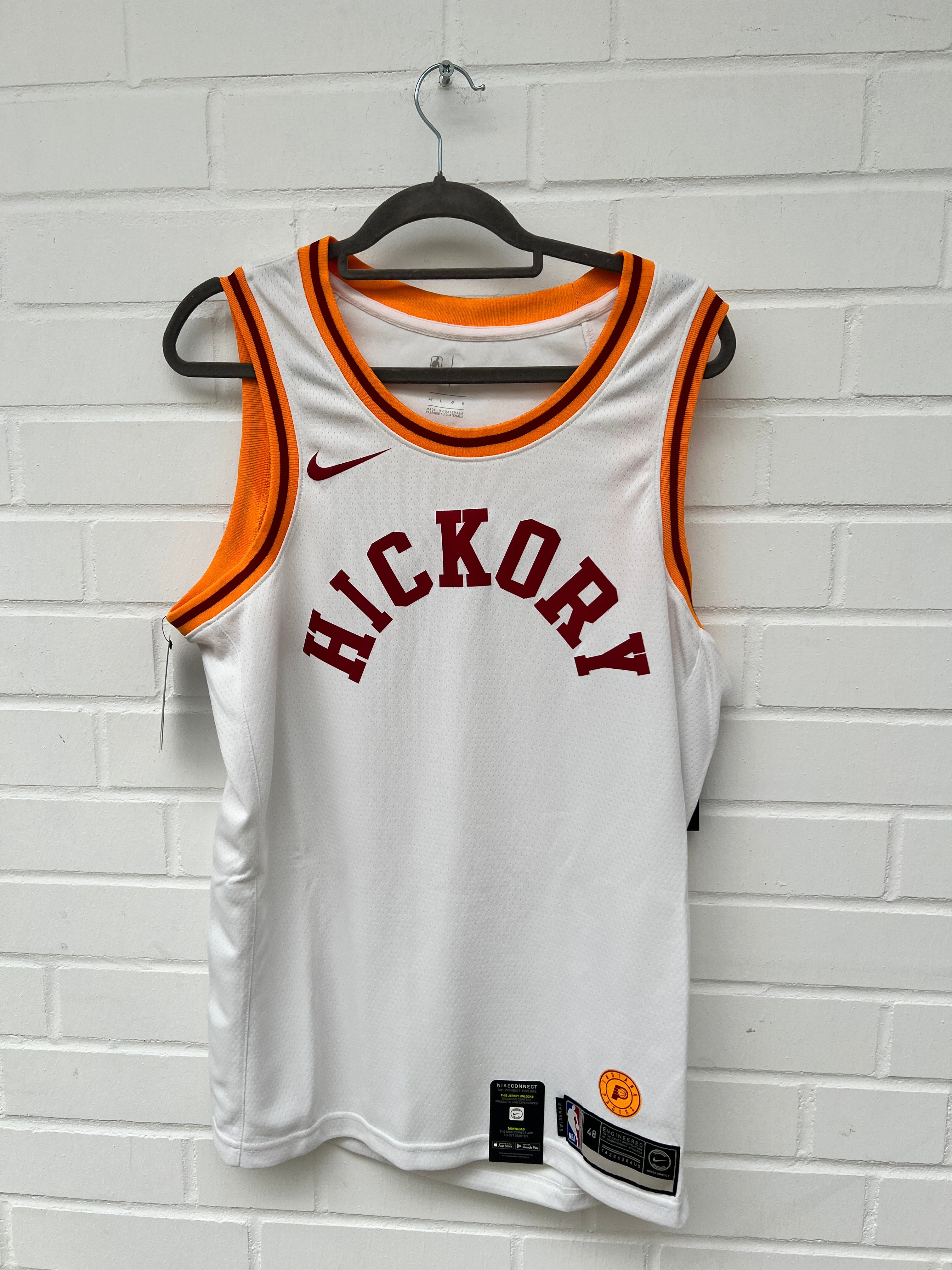 (Stange4) NBA Hickory Trikot weiß orange Gr.L