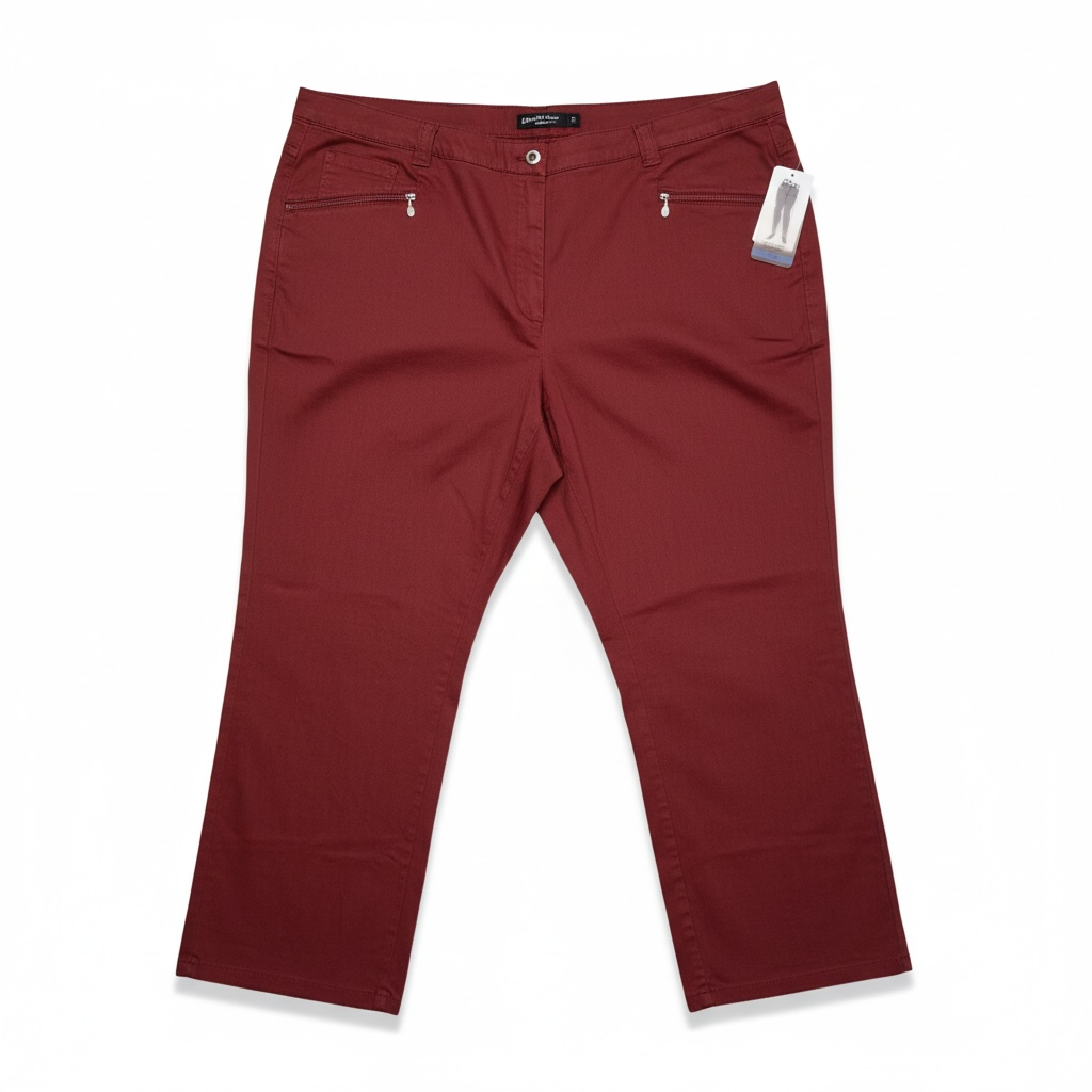 (U21) Ulla Popken Hose rot 654032 50