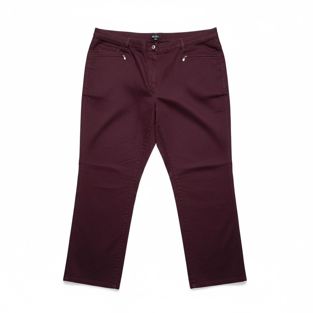 (U17) Ulla Popken Hose dunkel lila 624655 88
