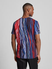 Carlo Colucci Tshirt blau bunt Gr.S