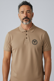 Nr 18 Carlo Colucci Poloshirt uvp 140€ beige -71-