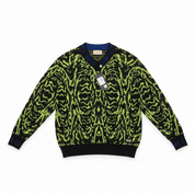 Carlo Colucci Pullover blau gelb -88-