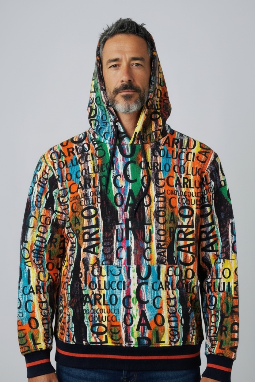 Carlo Colucci Hoodie bunt Gr.M