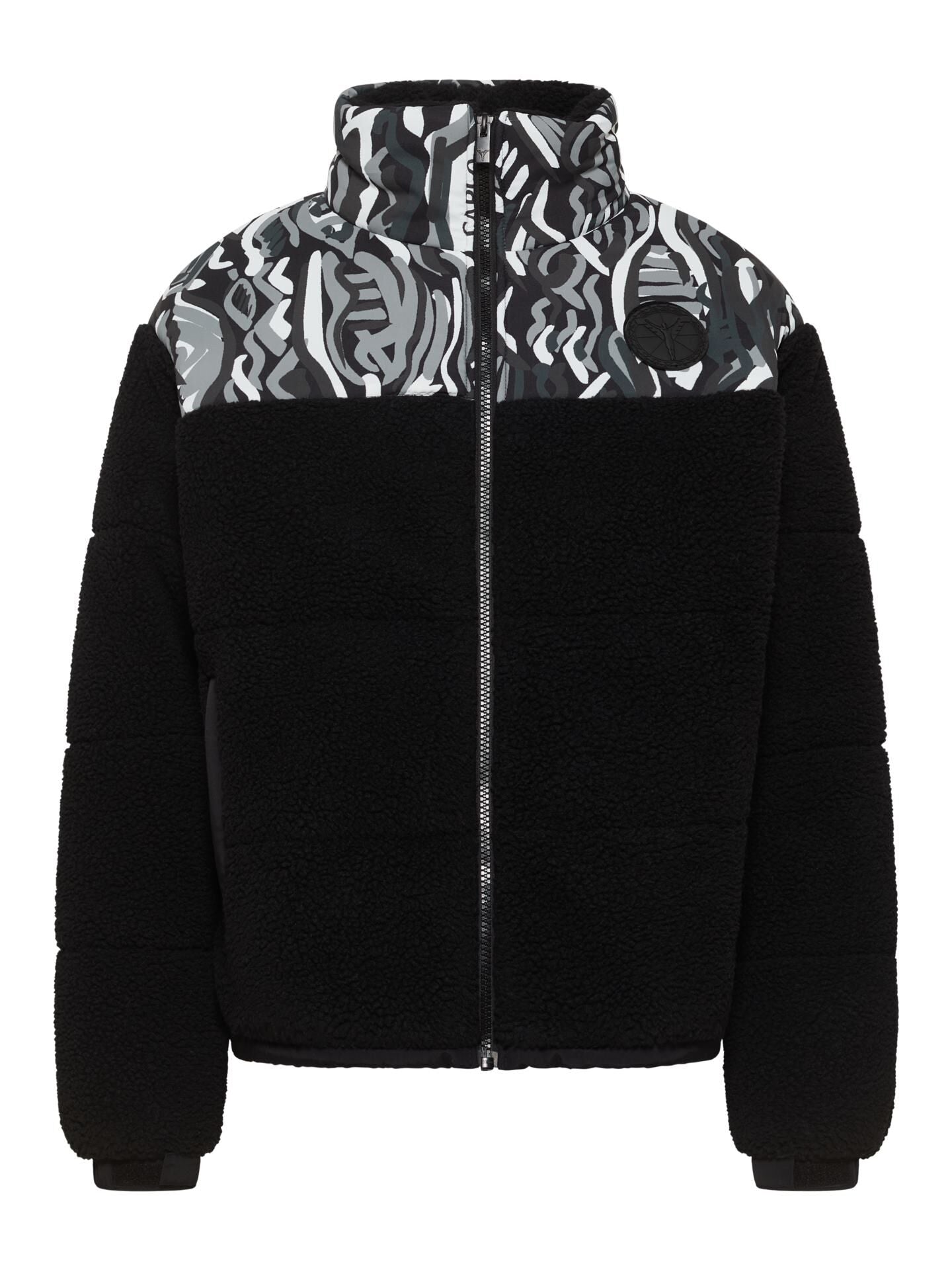 Carlo Colucci Teddyjacke schwarz weiß Gr.M
