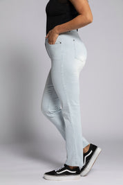 (U3) Ulla Popken Hose blau/weiß gestreift 792285 700