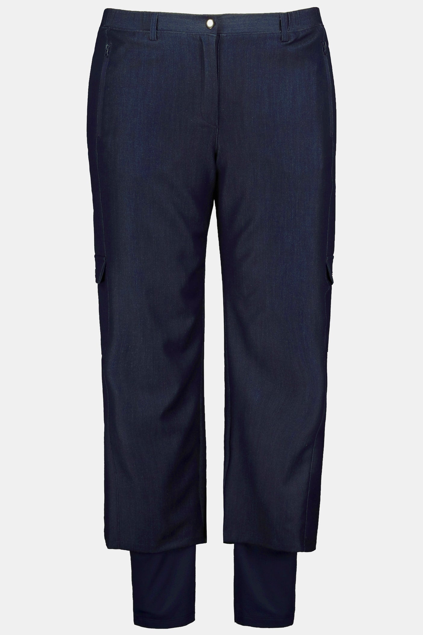 (U43) Ulla Popken Hose Sport Navy 796265 130
