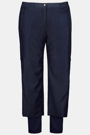 (U43) Ulla Popken Hose Sport Navy 796265 130