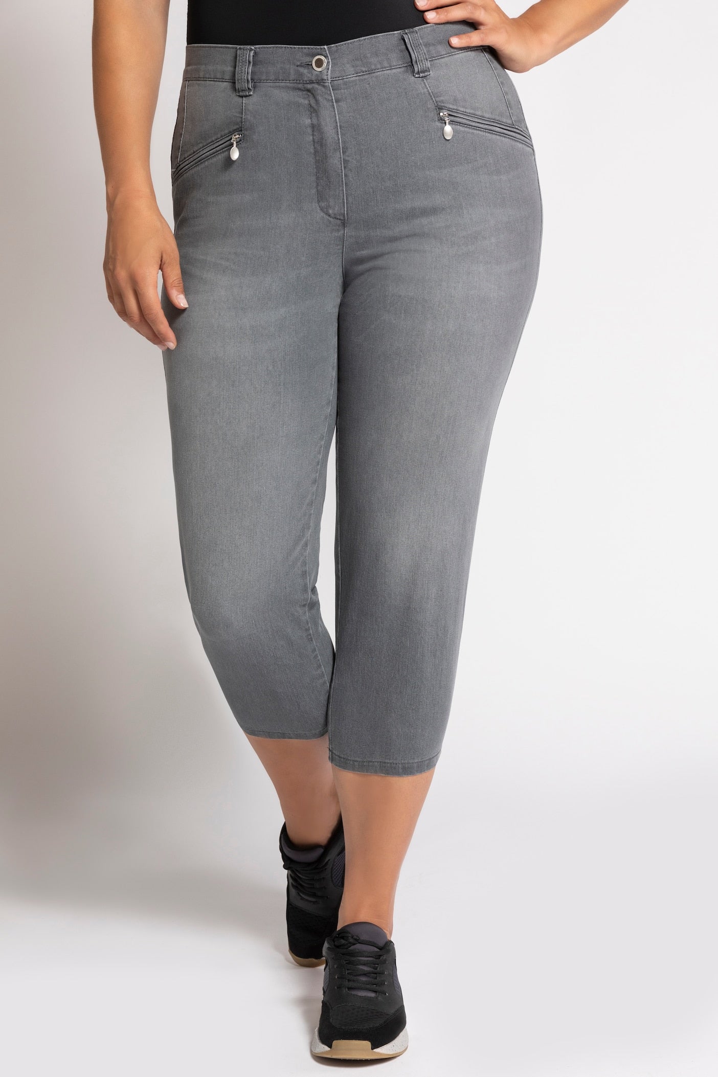(U6) Ulla Popken Jeans grau 790810 12
