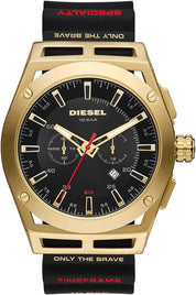 Diesel Timeframe Gold Schwarz Armbanduhr DZ4546
