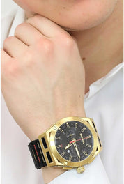 Diesel Timeframe Gold Schwarz Armbanduhr DZ4546