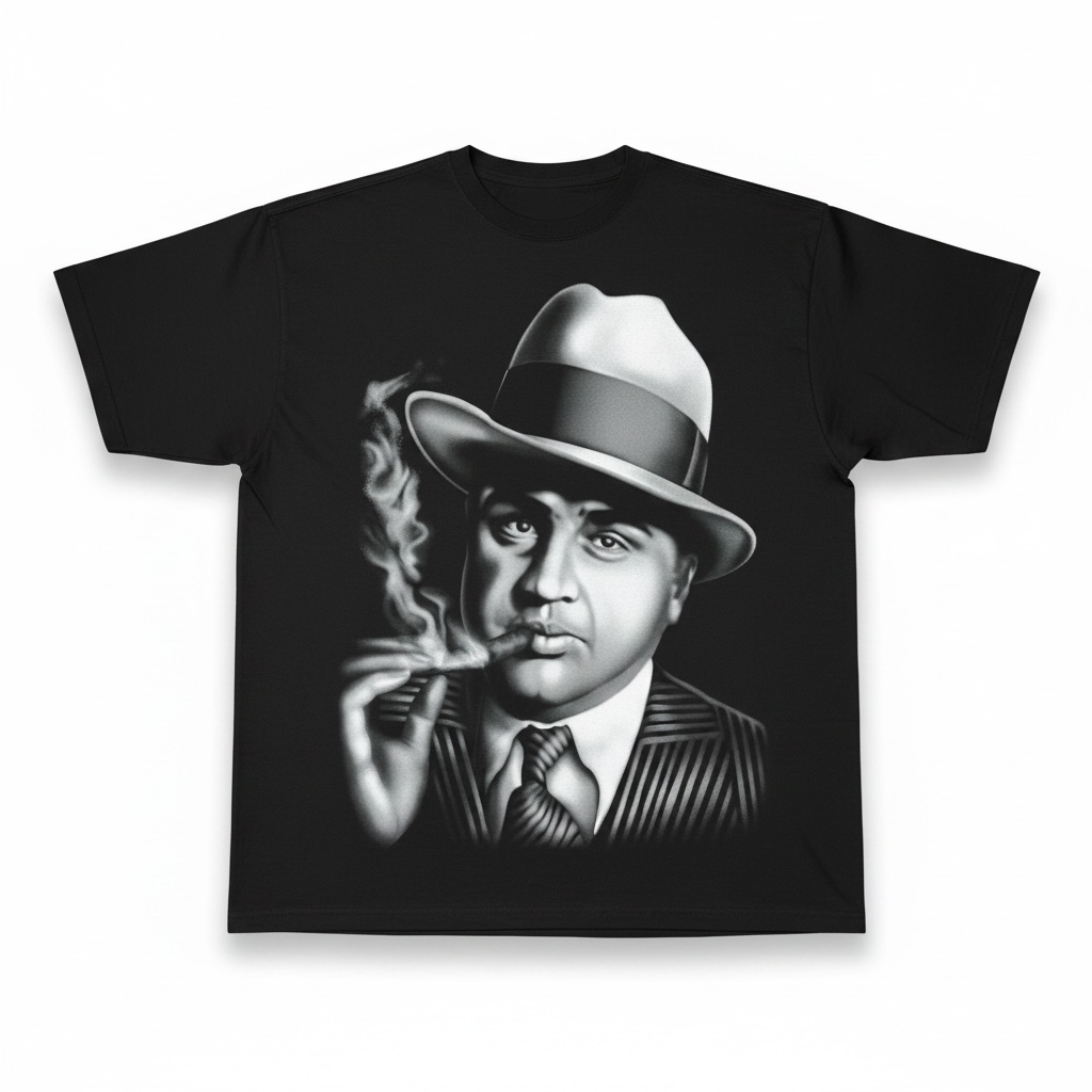Vintage Urban Legends Tshirt Al Capone schwarz