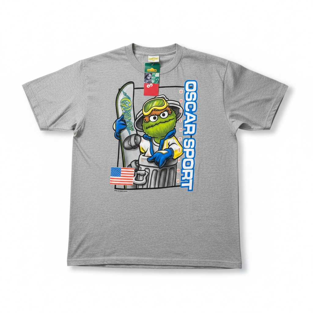 Vintage Grough Sesam Street Tshirt grau Gr.L