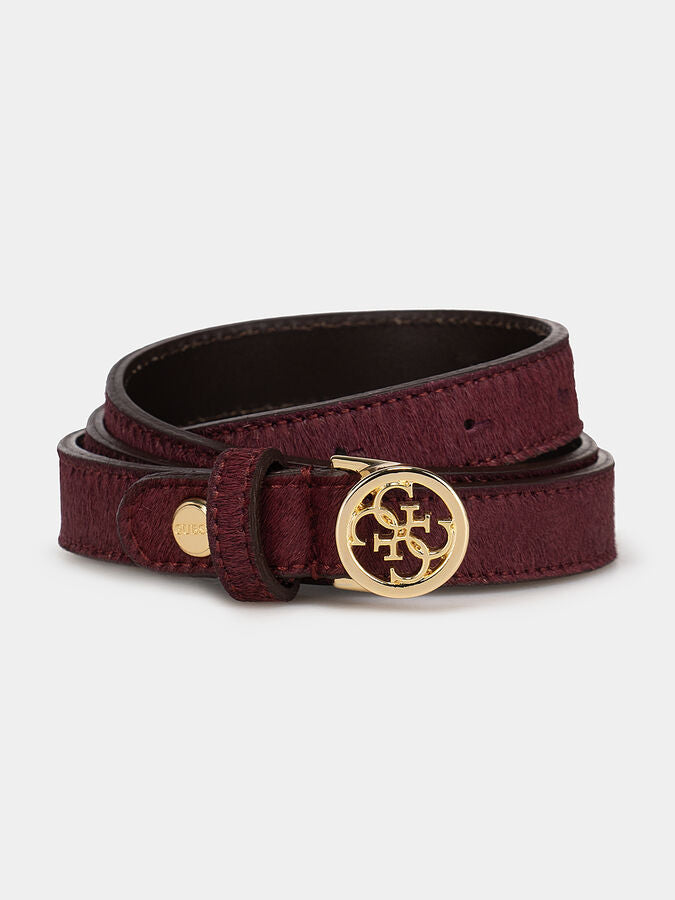GUESS Gürtel Fellstruktur Bordeaux GrM