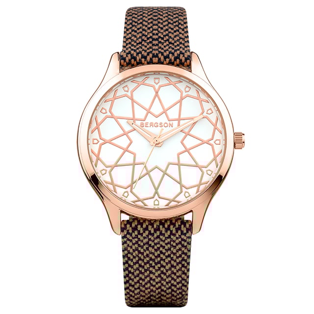 BERGSON OCEAN Armbanduhr Rose Gold Brown (BGW8621RL34)
