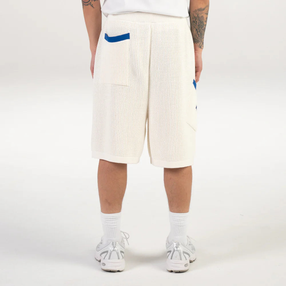 Alessandro Magno Set Anzug Sommer Knitted Polo Short  creme blau  CH. 7