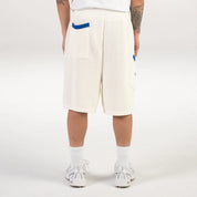 Alessandro Magno Set Anzug Sommer Knitted Polo Short  creme blau  CH. 7
