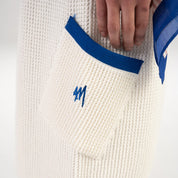 Alessandro Magno Set Anzug Sommer Knitted Polo Short  creme blau  CH. 7