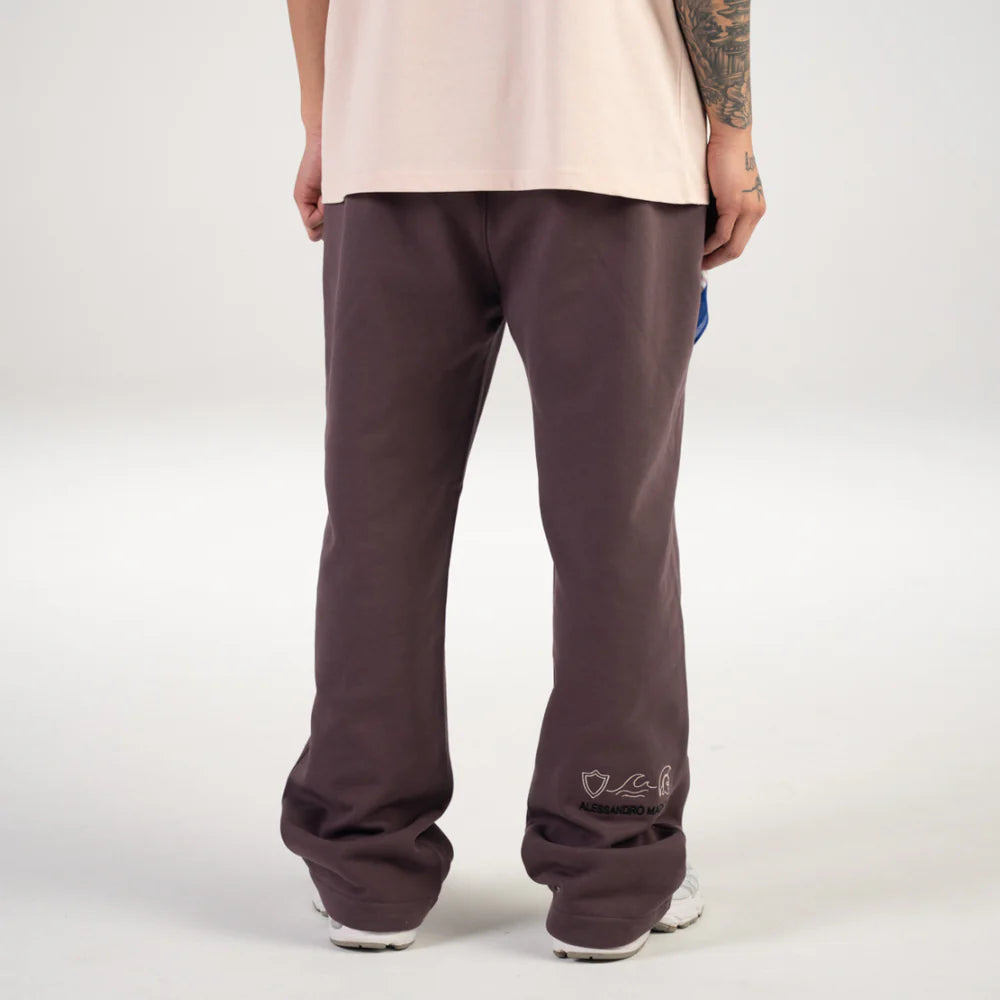 Alessandro Magno Jogger Anzug Set Hoodie+Hose  Braun Nude CH. 7