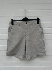 SELECTED Regular Fit Short 100% Cotton gestreift grau GrL