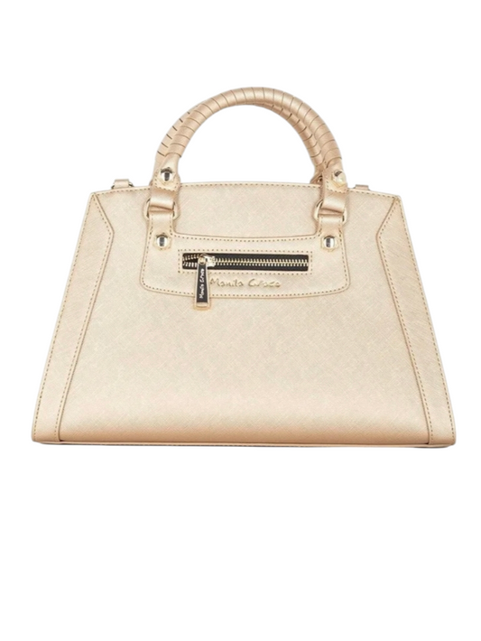 Manila Grace Handtasche creme gold ORO