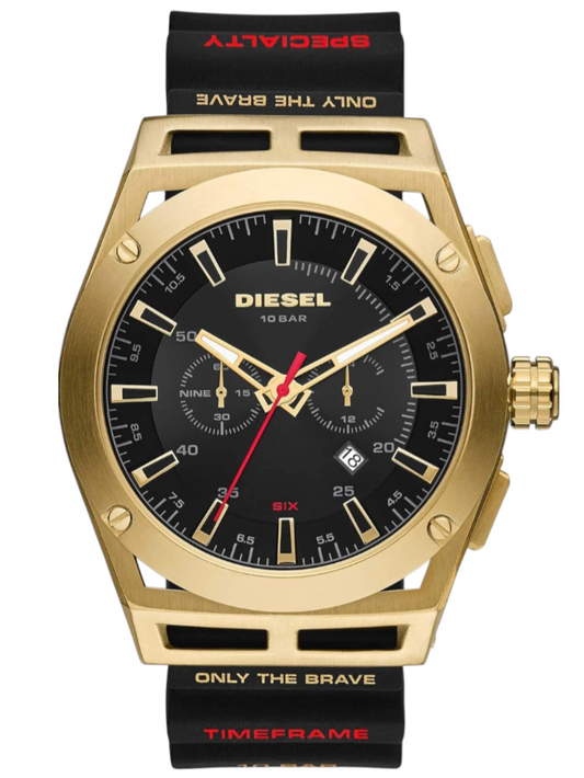 DIESEL Armbanduhr schwarz gold DZ4546